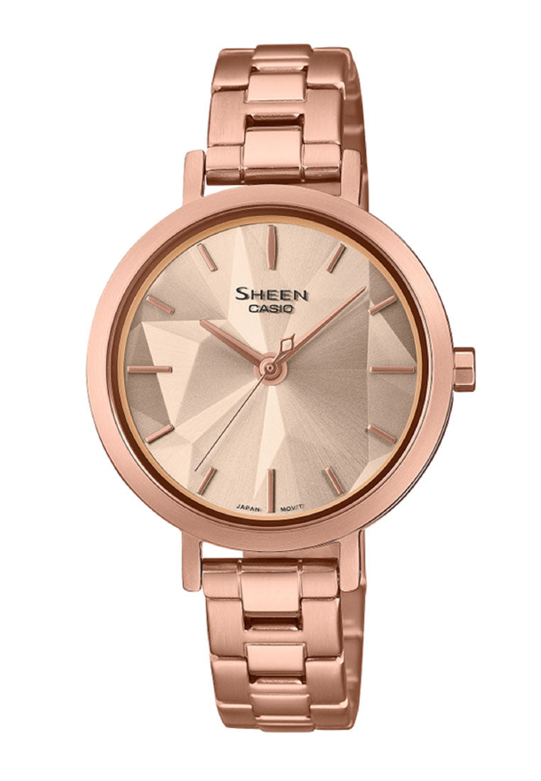 Casio sheen rose gold watch price deals