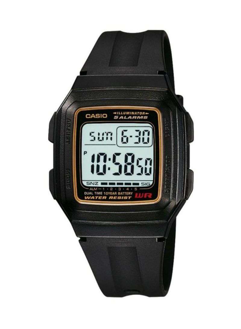 Casio Standard F 201WA 9ADF Black Resin Watch for Men and