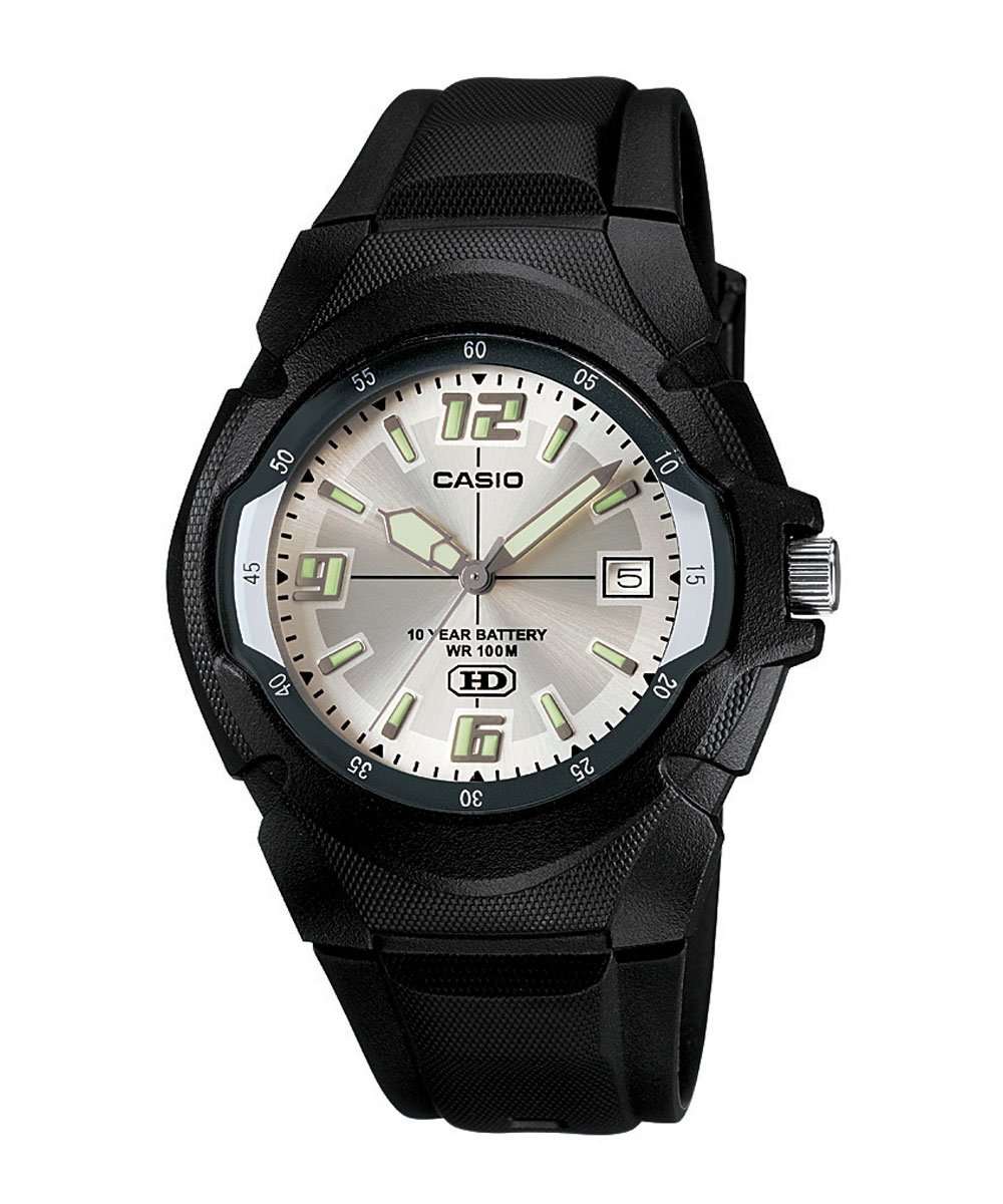 Casio standard black resin band hot sale