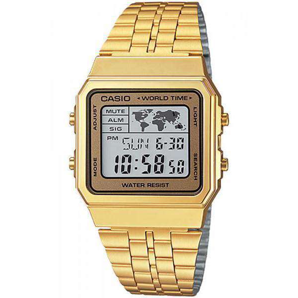 Casio gold plated digital cheap watch