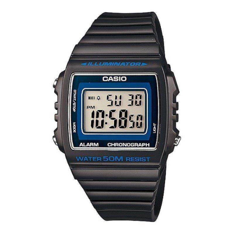 Casio W-215H-1A Black Resin Watch for Men and Women