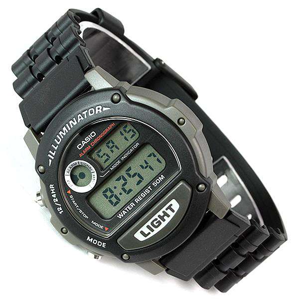 Casio W 87H 1VHDR Black Resin Watch for Men and Women