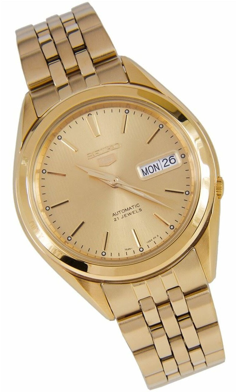 Seiko 5 SNKL48K1 Gold Stainless Automatic Watch Men-Watch Portal Philippines