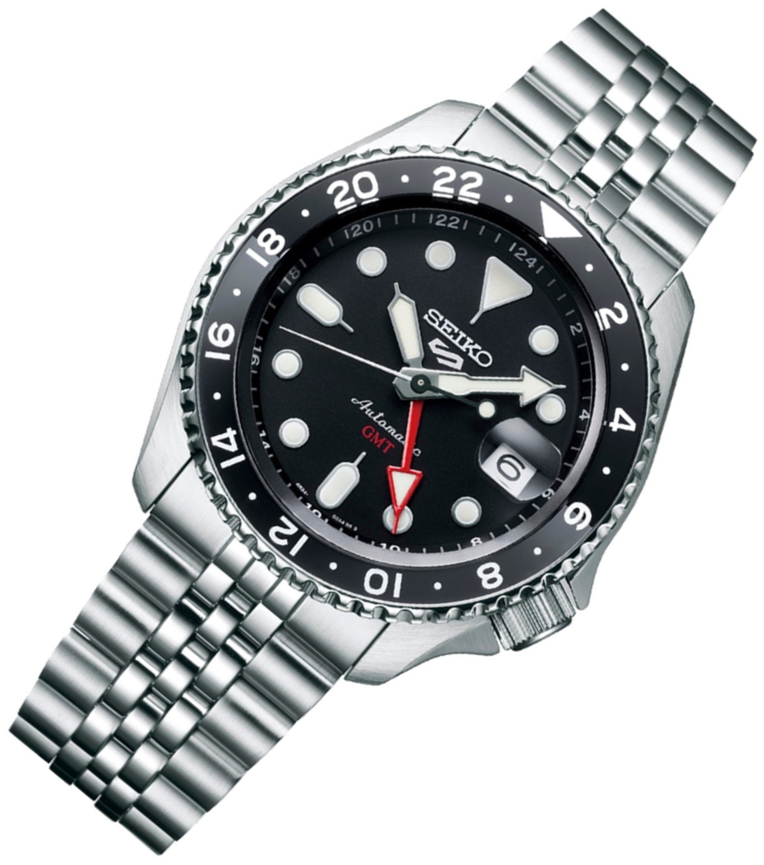 Seiko 5 SSK001K1 Sports Black Grape GMT Automatic Watch for