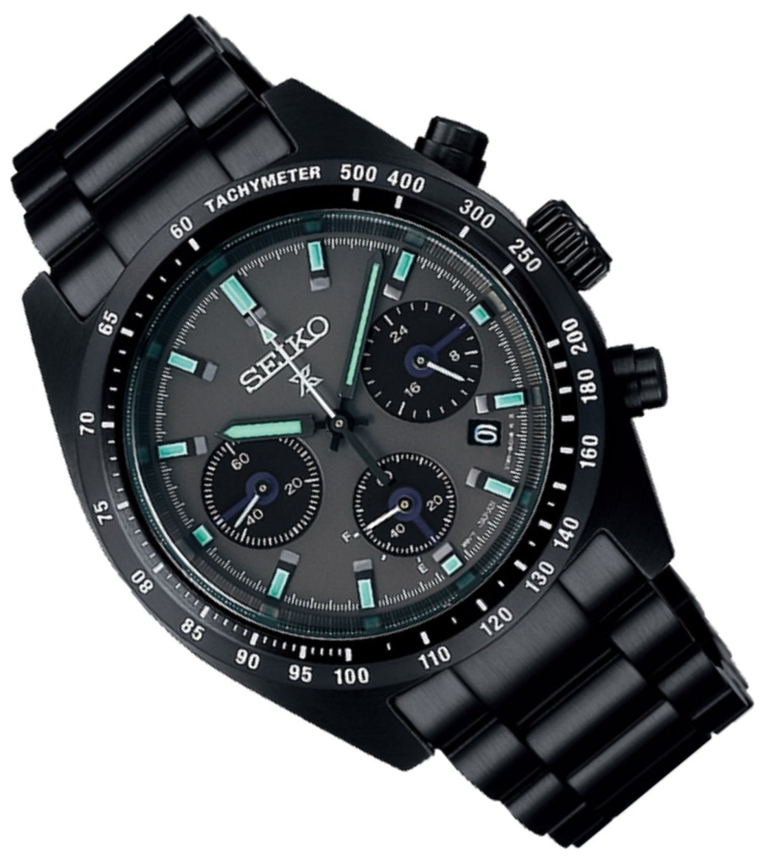 Seiko black chronograph discount watch