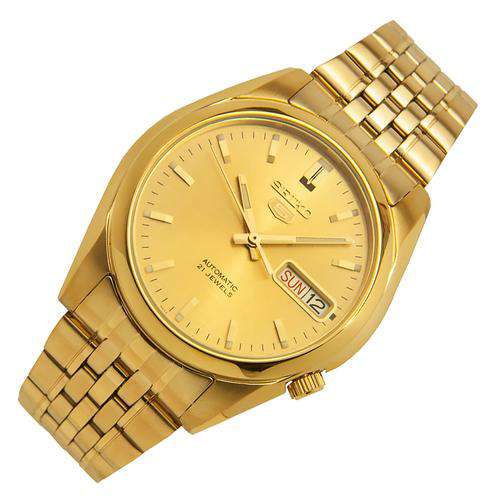 SEIKO SNK366K1 Automatic Gold Stainless Steel Watch for Men