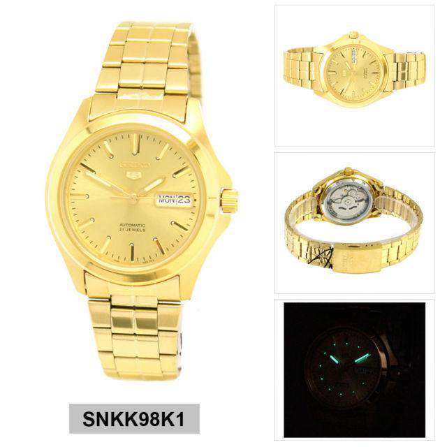 SEIKO SNKK98K1 Automatic Gold Stainless Steel Watch for Men