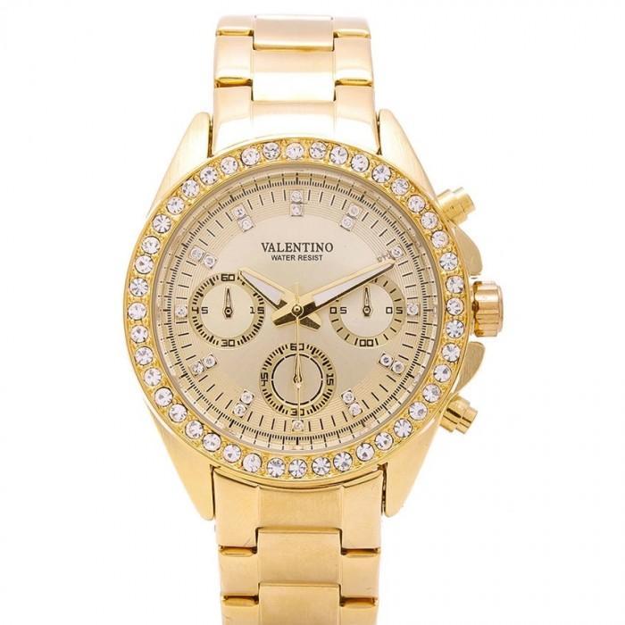 Valentino 20121502-GOLD - GOLD DIAL EXCALIBUR IP STAINLESS STEEL BAND STRAP Watch for Women-Watch Portal Philippines