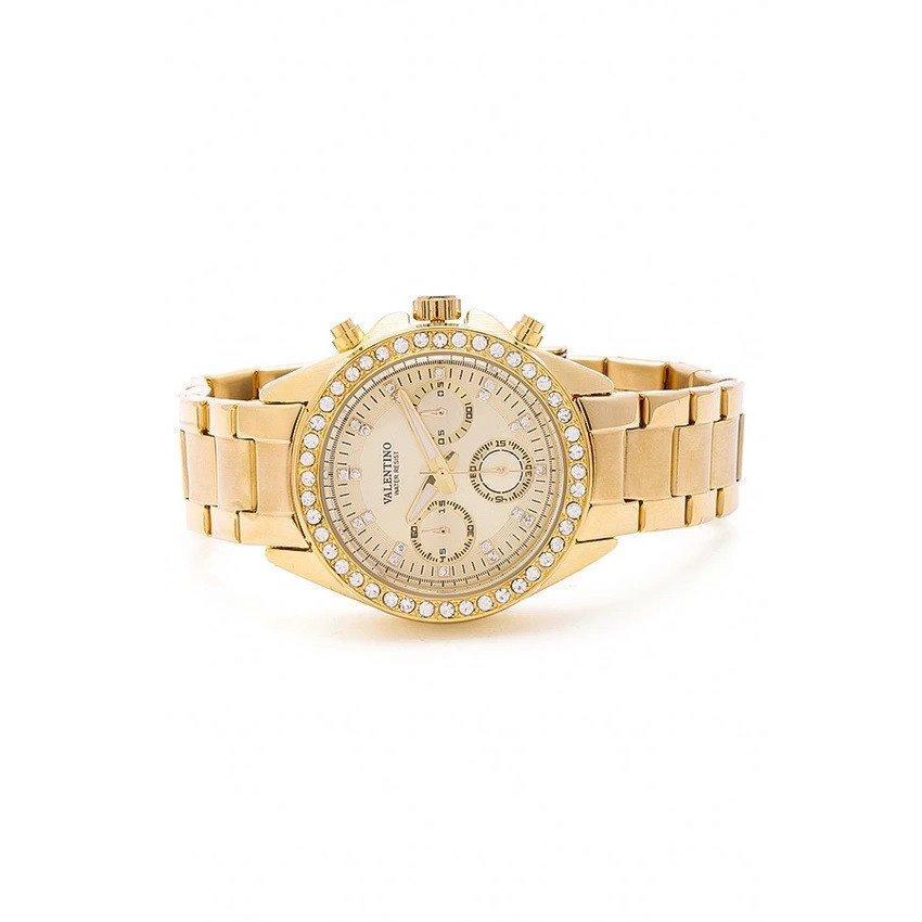 Valentino 20121502-GOLD - WHITE DIAL EXCALIBUR IP STAINLESS STEEL BAND STRAP Watch for Women-Watch Portal Philippines