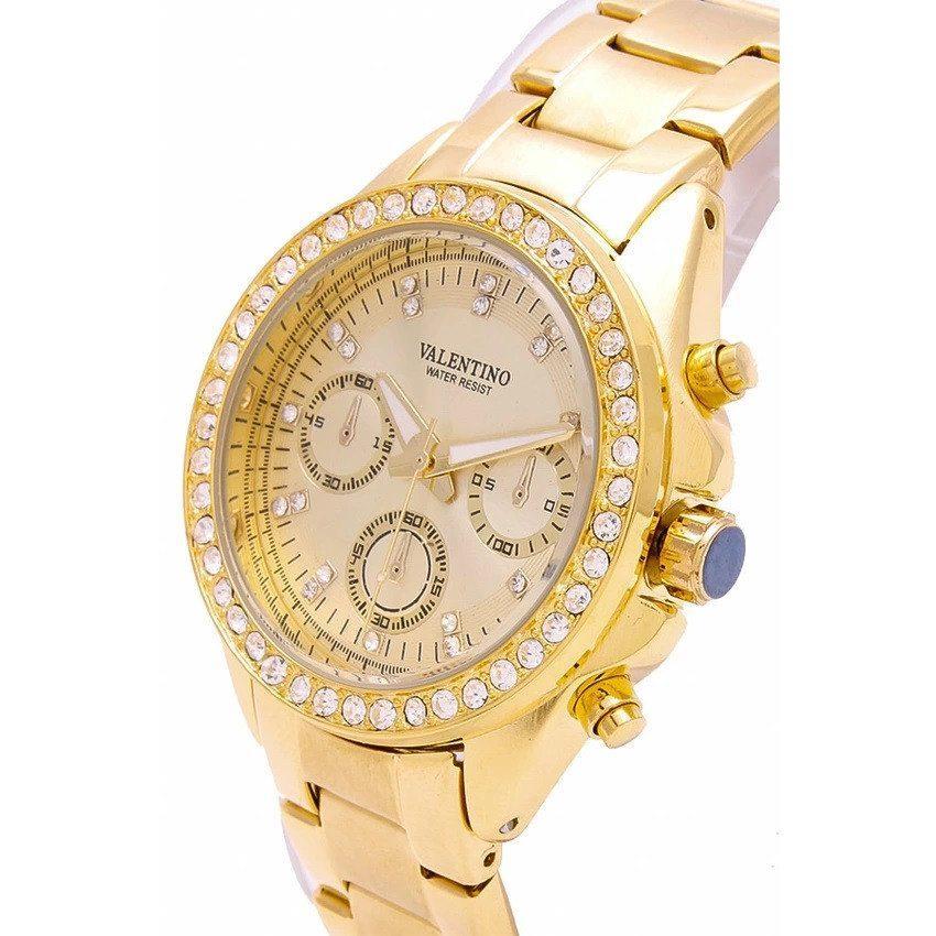 Valentino 20121502-GOLD - WHITE DIAL EXCALIBUR IP STAINLESS STEEL BAND STRAP Watch for Women-Watch Portal Philippines