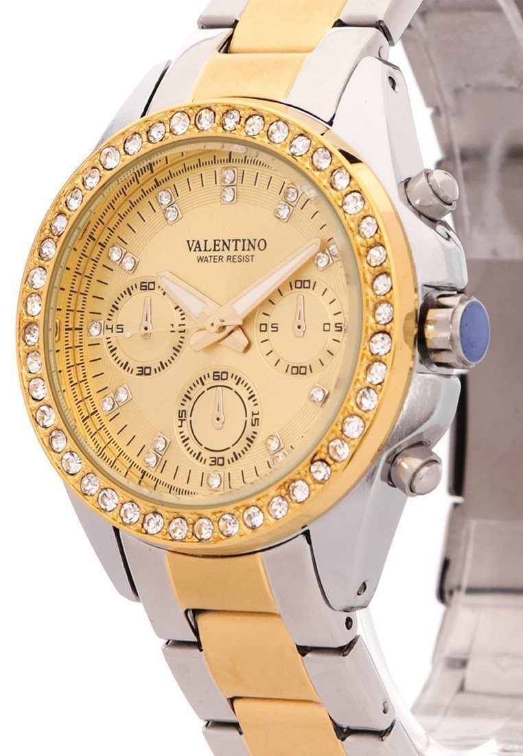 Valentino 20121502-TWO TONE - GOLD DIAL EXCALIBUR IP STAINLESS STEEL BAND STRAP Watch for Women-Watch Portal Philippines