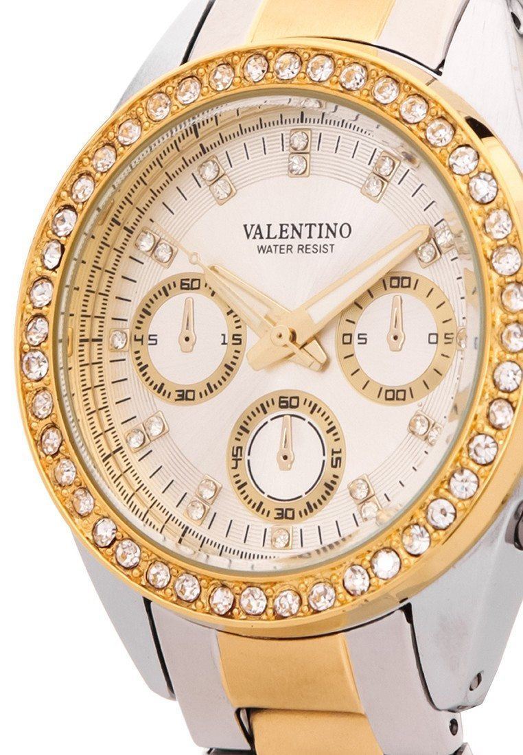 Valentino 20121502-TWO TONE - WHITE DIAL EXCALIBUR IP STAINLESS STEEL BAND STRAP Watch for Women-Watch Portal Philippines