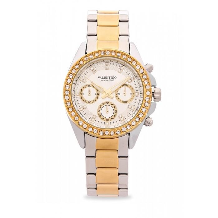 Valentino 20121502-TWO TONE - WHITE DIAL EXCALIBUR IP STAINLESS STEEL BAND STRAP Watch for Women-Watch Portal Philippines