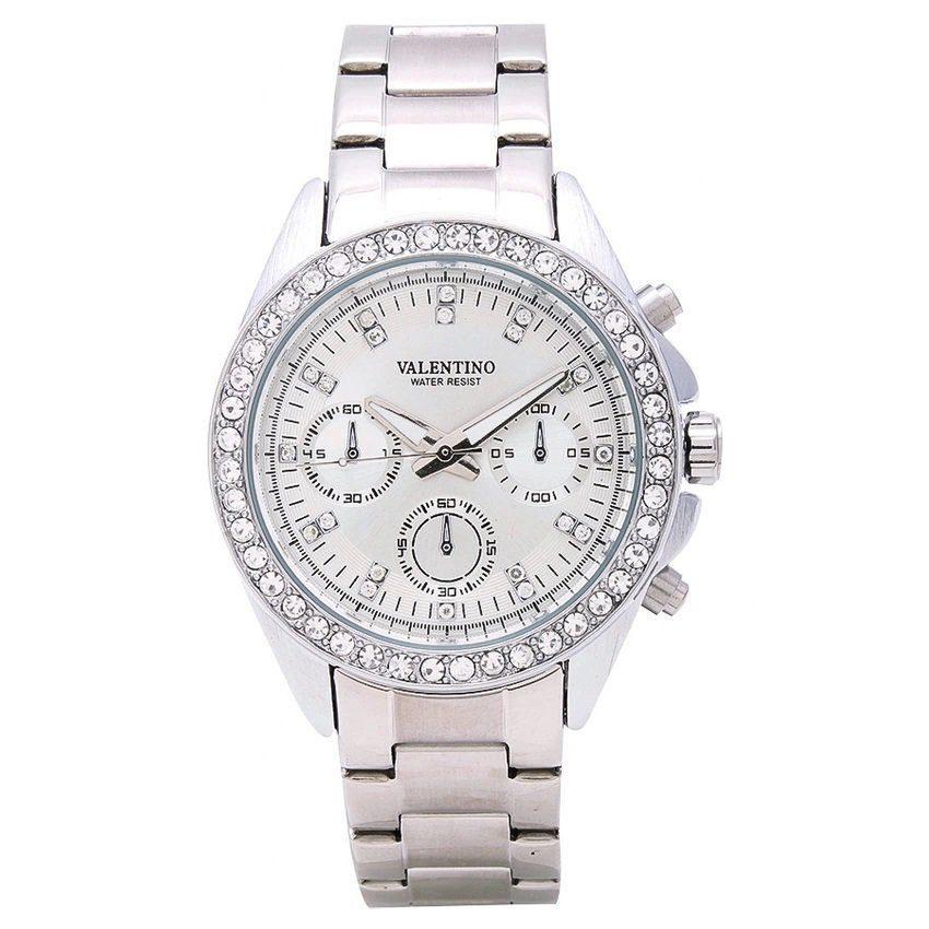 Valentino 20121503-WHITE - SILVER DIAL EXCALIBUR IP STAINLESS STEEL BAND STRAP Watch for Women-Watch Portal Philippines