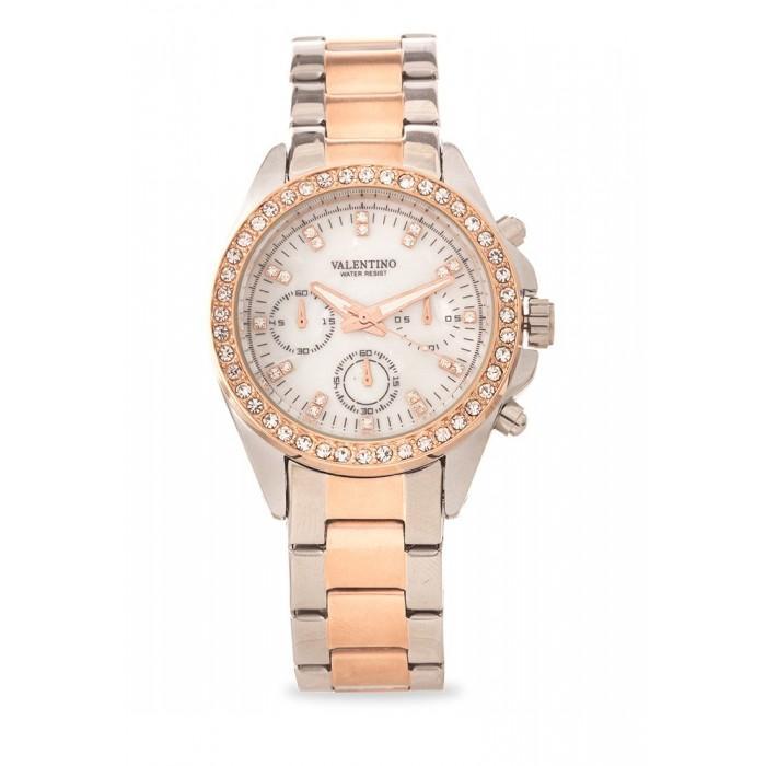 Valentino 20121662-TWO TONE - MOP DIAL EXCALIBUR IP ROSE GOLD STAINLESS STEEL BAND STRAP Watch for Women-Watch Portal Philippines