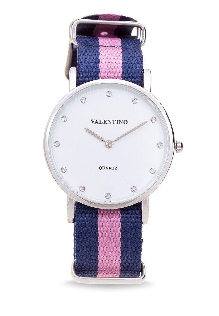 valentino 20121904 dblue pink stone nylon strap watch for women watchportal ph 2