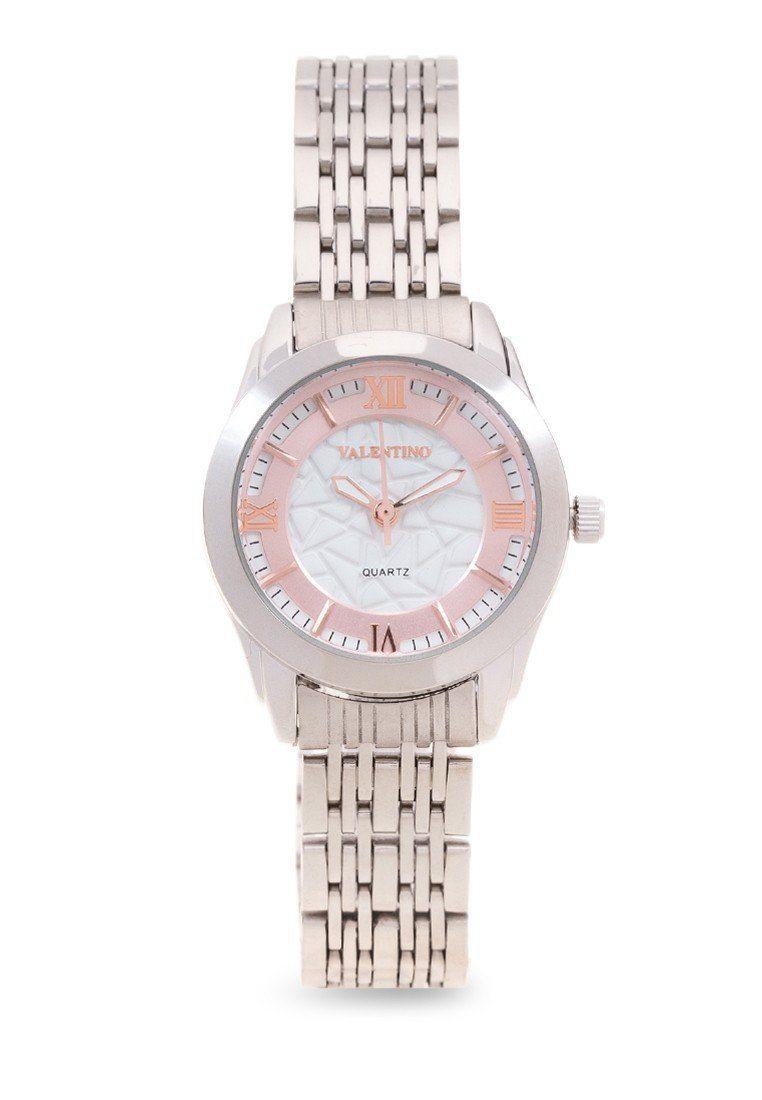 Valentino 20121914-Rose Dial Sta Barbara Mtl L Stainless Strap Watch For Women-Watch Portal Philippines