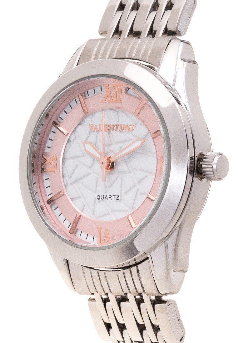 Valentino 20121914-Rose Dial Sta Barbara Mtl L Stainless Strap Watch For Women-Watch Portal Philippines