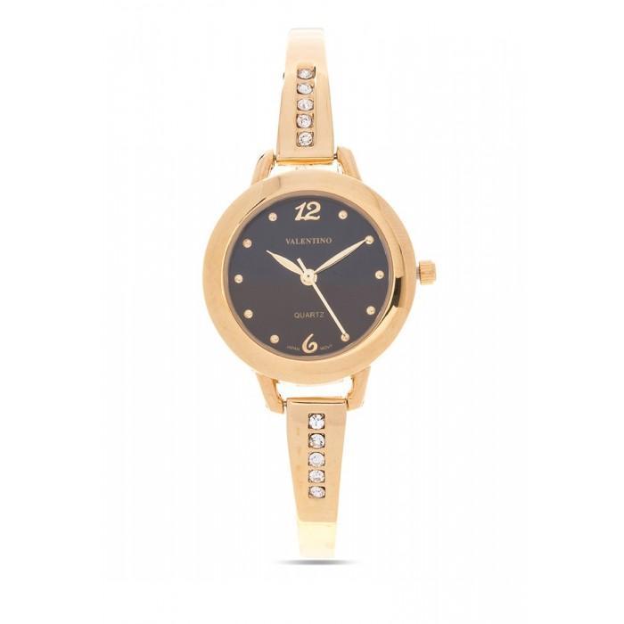 Valentino 20121980-BLACK DIAL - GOLD FASHION METAL - ALLOY Watch For Women-Watch Portal Philippines