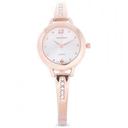 Valentino 20121981-SILVER DIAL ROSE GOLD FASHION METAL ALLOY STRAP Watch for Women-Watch Portal Philippines