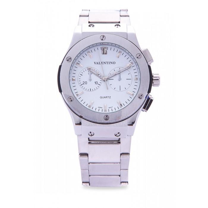 Valentino steel and diamond watch