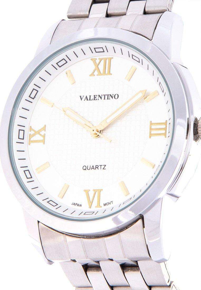 Valentino 20122123-SIL - GOLD INDEX Silver Stainless Steel Band Watch for Men-Watch Portal Philippines