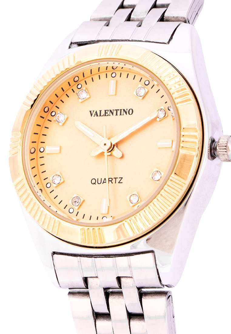 Valentino 20122250-GOLD DIAL Silver Watch for Women-Watch Portal Philippines