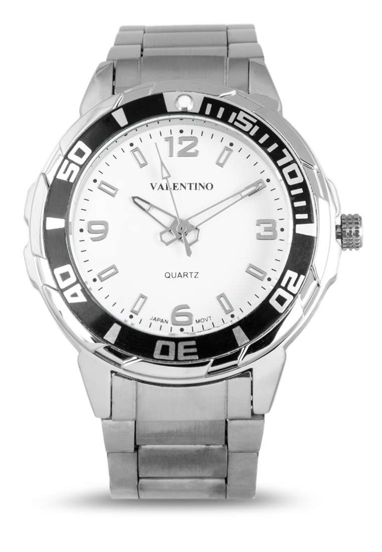 Valentino 20122318-WHITE DIAL Silver Stainless Strap Watch for Men-Watch Portal Philippines