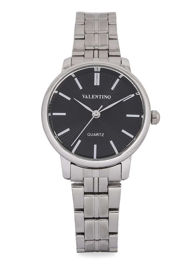 Valentino 20122327-BLACK DIAL Silver Stainless Strap for Women-Watch Portal Philippines