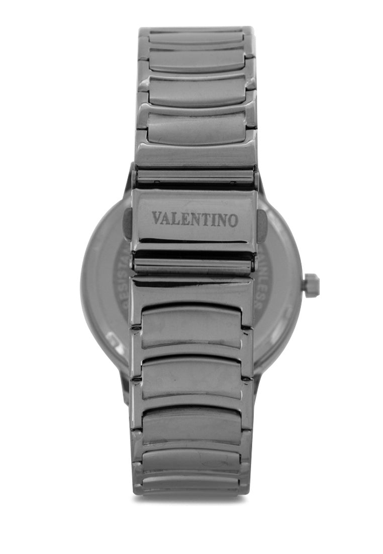 Valentino 20122356-BLACK DIAL Stainless Steel Strap Analog Watch for Men-Watch Portal Philippines