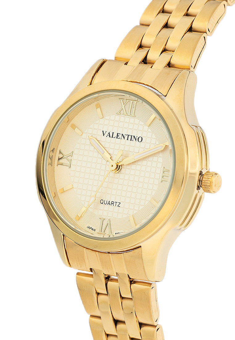 Valentino 20122377-GOLD - GOLD DIAL Stainless Steel Strap Analog Watch for Women-Watch Portal Philippines