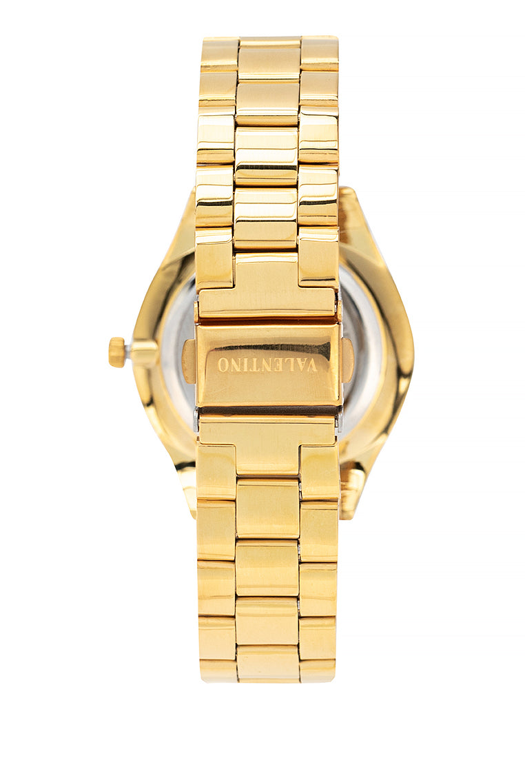 Valentino 20122397-BLACK DIAL Stainless Steel Strap Analog Watch for Women-Watch Portal Philippines