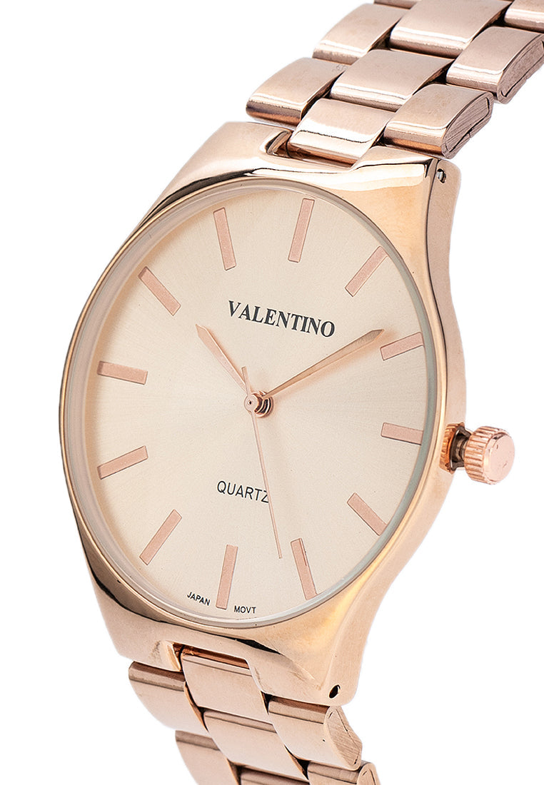 Valentino 20122398-ROSE GOLD DIAL Stainless Steel Strap Analog Watch for Women-Watch Portal Philippines