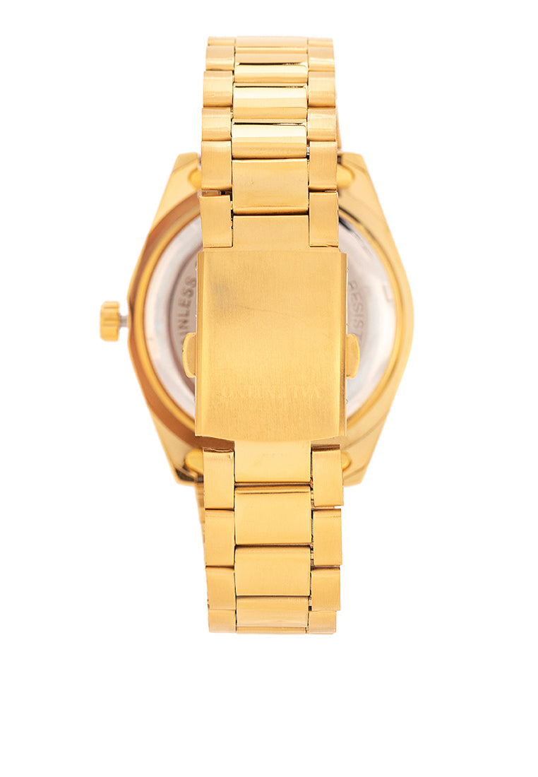 Valentino 20122400-GOLD DIAL Stainless Steel Strap Analog Watch for Men-Watch Portal Philippines