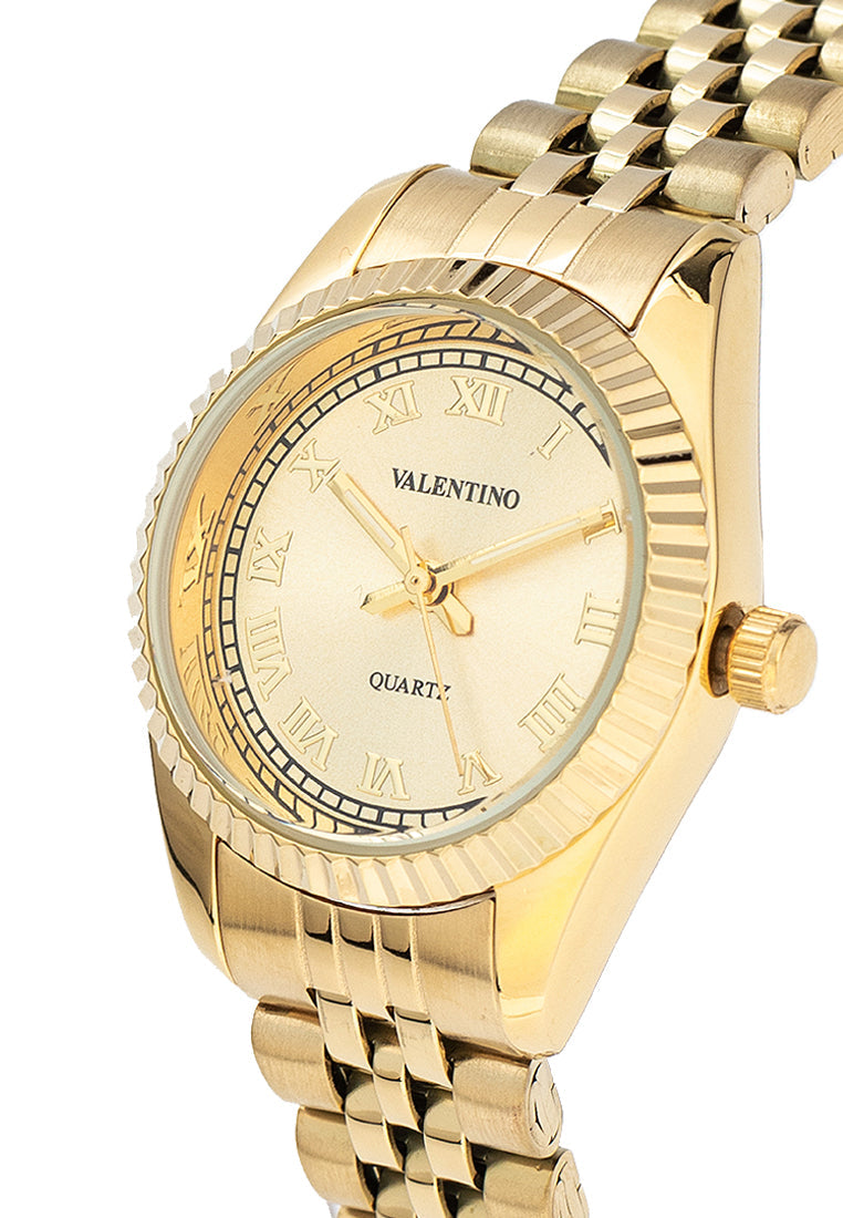 Valentino 20122403-GOLD - GOLD DIAL Stainless Steel Strap Analog Watch for Women-Watch Portal Philippines