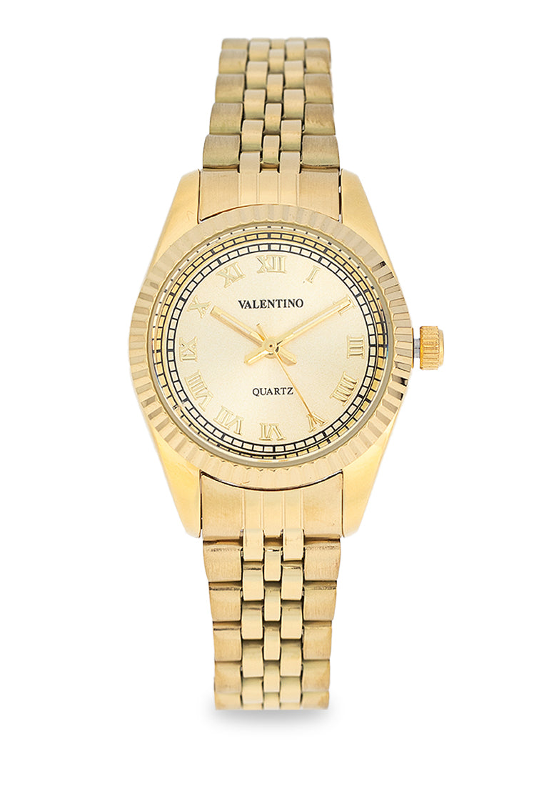 Valentino 20122403-GOLD - GOLD DIAL Stainless Steel Strap Analog Watch