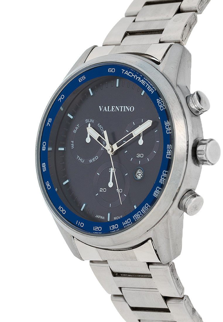 Valentino 20122414-BLUE DIAL Stainless Steel Strap Analog Watch for Men-Watch Portal Philippines