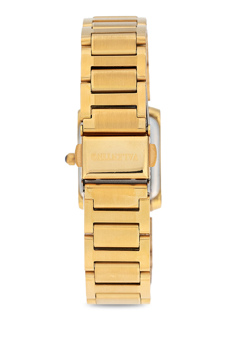 Valentino 20122420-GOLD - WHITE DIAL Stainless Steel Strap Analog Watch for Women-Watch Portal Philippines