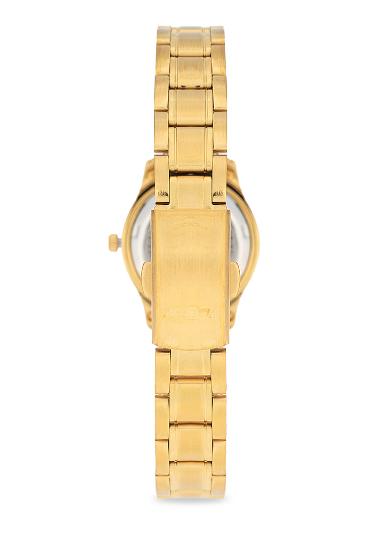 Valentino 20122423-GOLD - BLACK DIAL Stainless Steel Strap Analog Watch for Women-Watch Portal Philippines