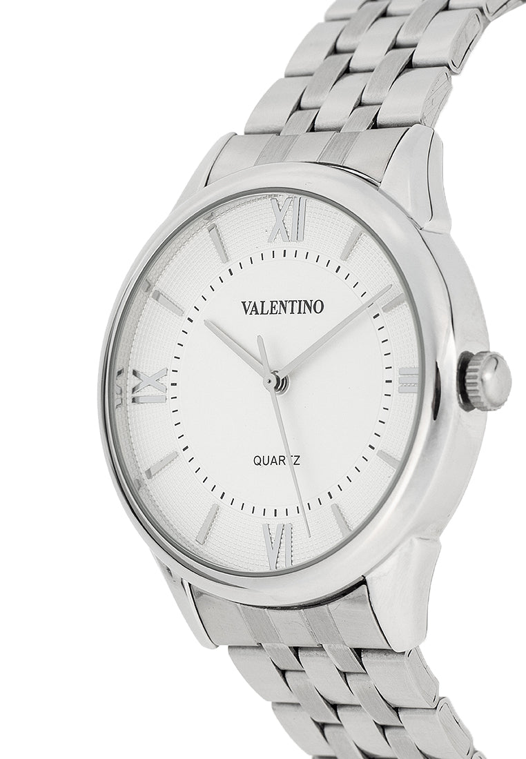 Valentino 20122441-WHITE DIAL Stainless Steel Strap Analog Watch for Men-Watch Portal Philippines