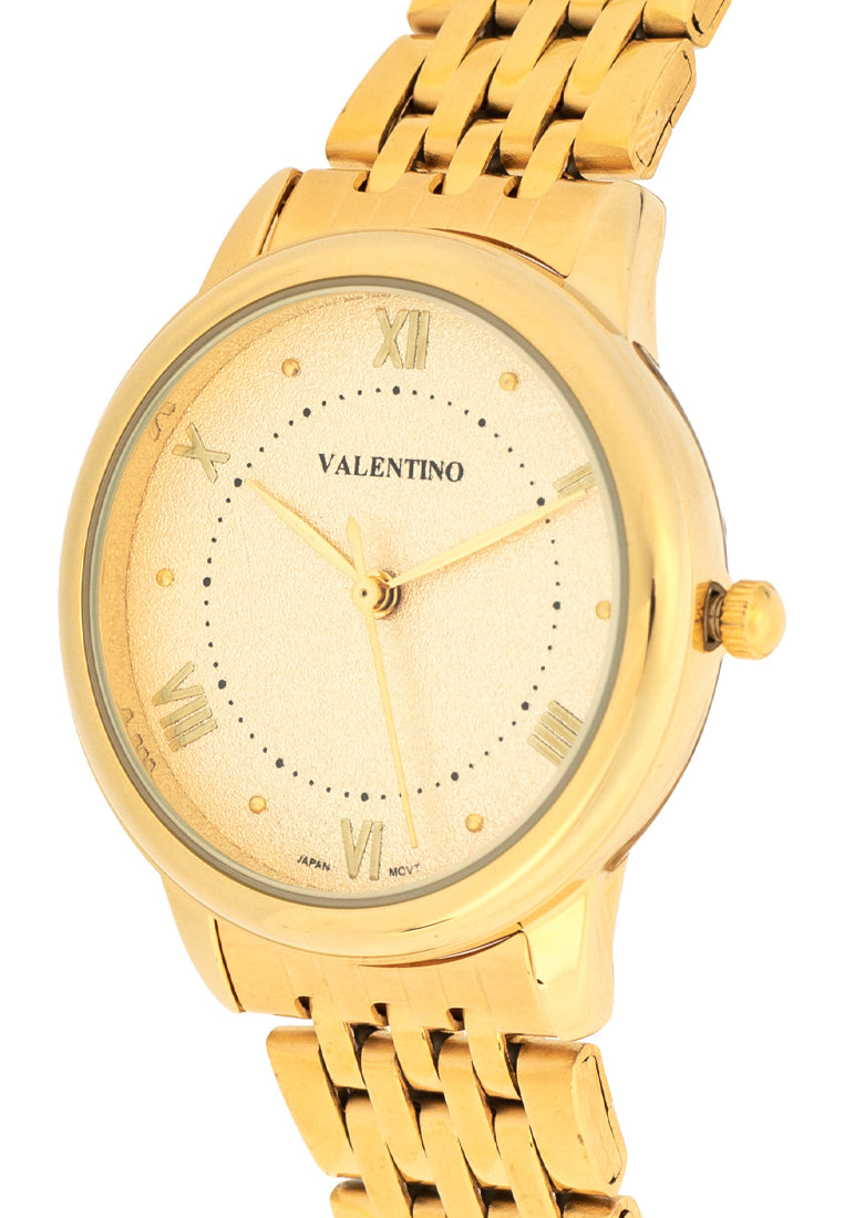 Valentino 20122445-GOLD DIAL Stainless Steel Strap Analog Watch for Women-Watch Portal Philippines