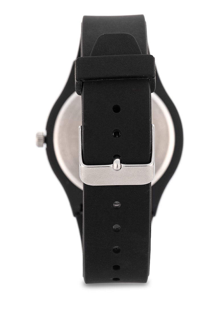 Valentino Rubber Strap Analog Watch for Women 20122094-BLK - BLACK DIAL LINE-Watch Portal Philippines