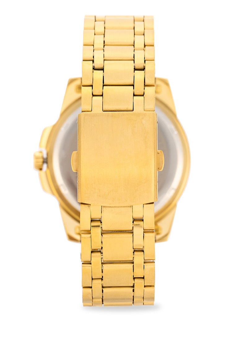 Valentino Stainless Steel Strap Analog Watch for Men 20121952-GOLD - GOLD DIAL-Watch Portal Philippines