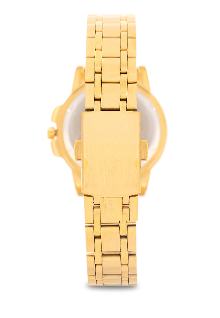 Valentino Stainless Steel Strap Analog Watch for Women 20121953-GOLD - BLACK DIAL-Watch Portal Philippines