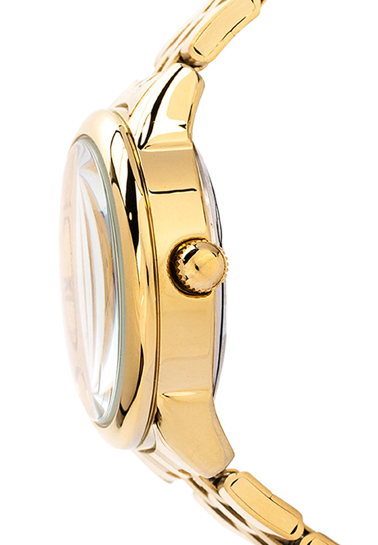 Valentino Stainless Steel Strap Analog Watch for Women 20122479-GOLD DIAL-Watch Portal Philippines